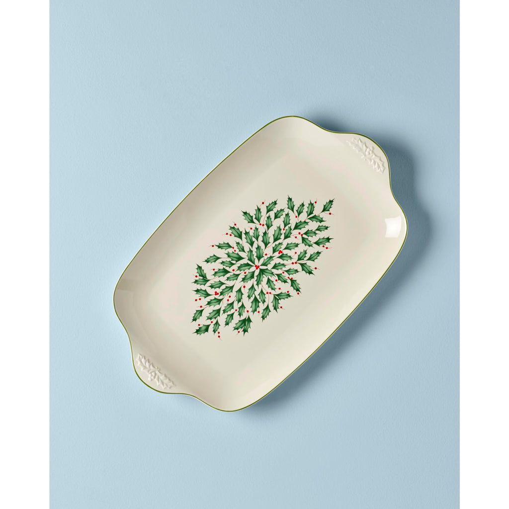 Lenox Holiday Oversized Stoneware Christmas Serving Platter