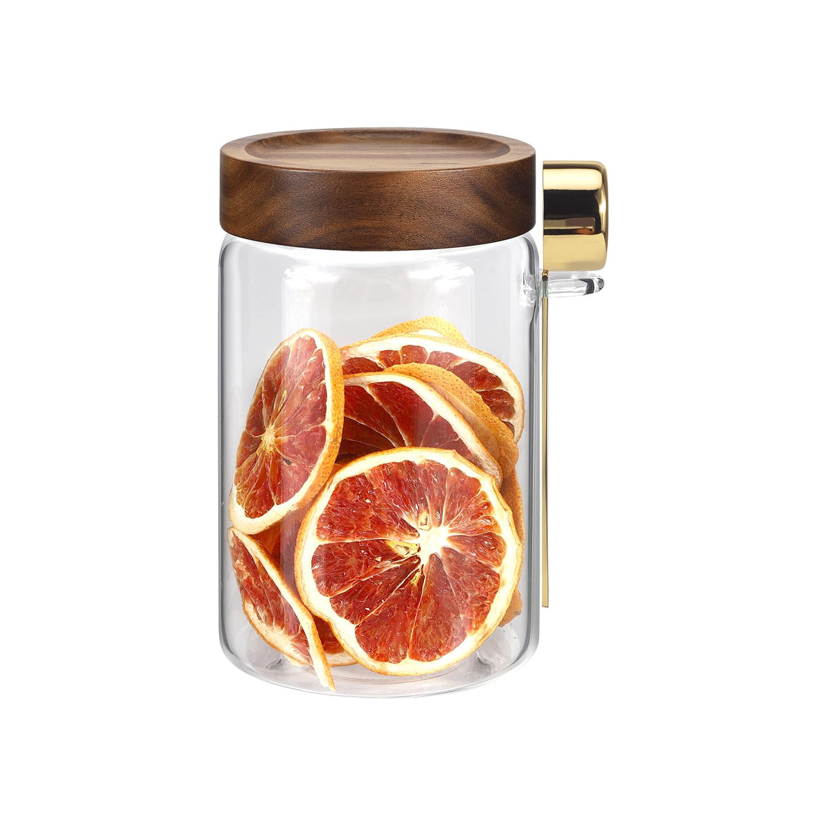 Foyofly Glass Coffee Storage Jar with Lids Spoon Kitchen Borosilicate Glass Food Canister Containers for Sugar Ground Flours Coffee Beans Nut Pasta Spice Rice Loose Tea