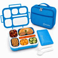 kinsho Bento Lunch Box, Ice Pack Insulated Bag for Kids, Boys, Teens, Blue