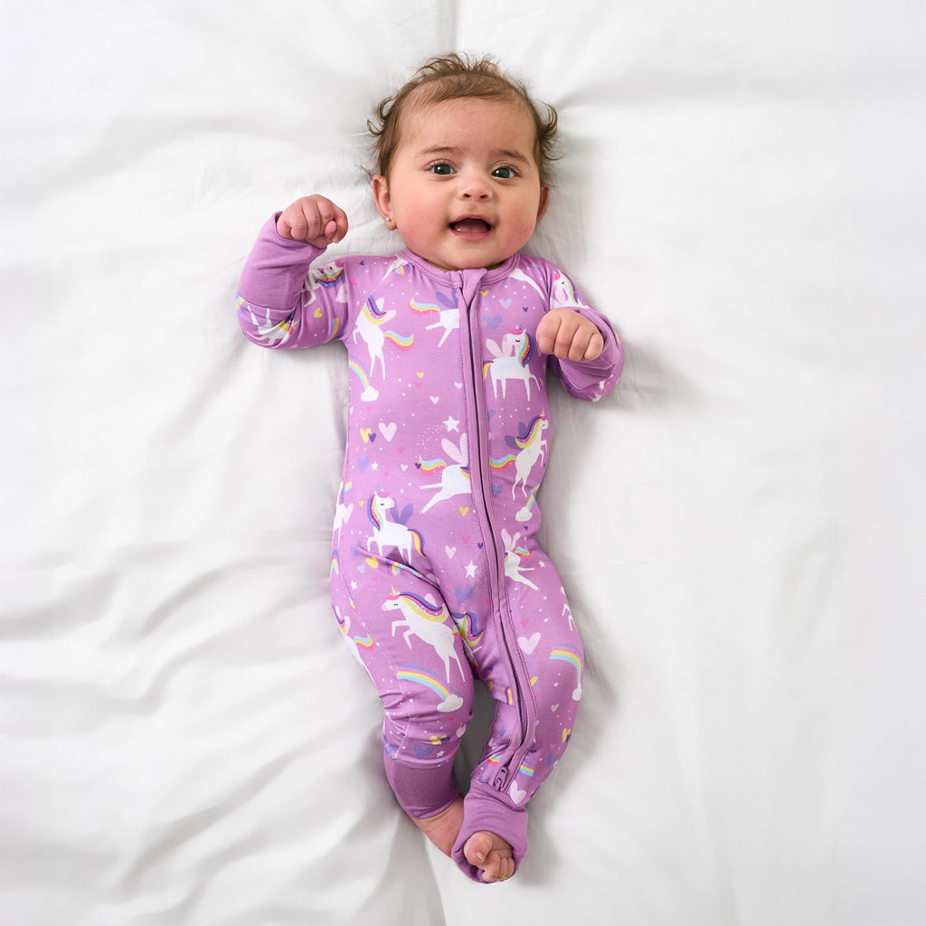 Little Sleepies Baby Pajamas, Sienna's Unicorns, 0-3M