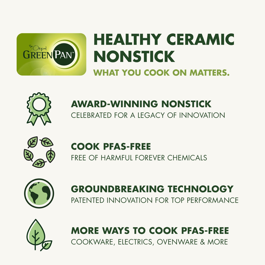 GreenPan Valencia Pro Tri-Ply Stainless Steel 10 Piece Cookware Set, PFAS-Free Ceramic Nonstick Coating, Induction Ready Pots & Pans, All Cooktops, Dishwasher & Oven Safe to 600F