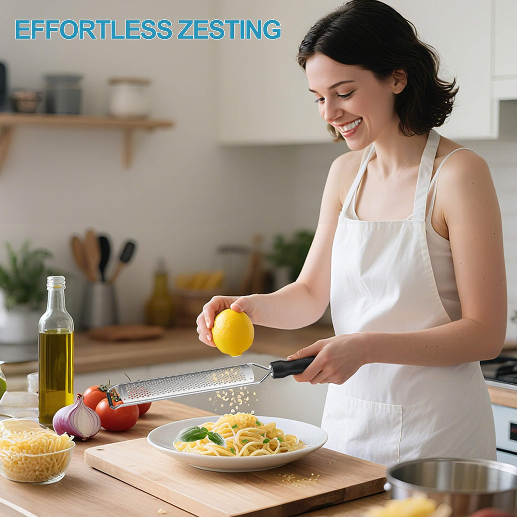 Lemon Zester & Cheese Grater, Premium Stainless Steel Citrus Zesting Tool