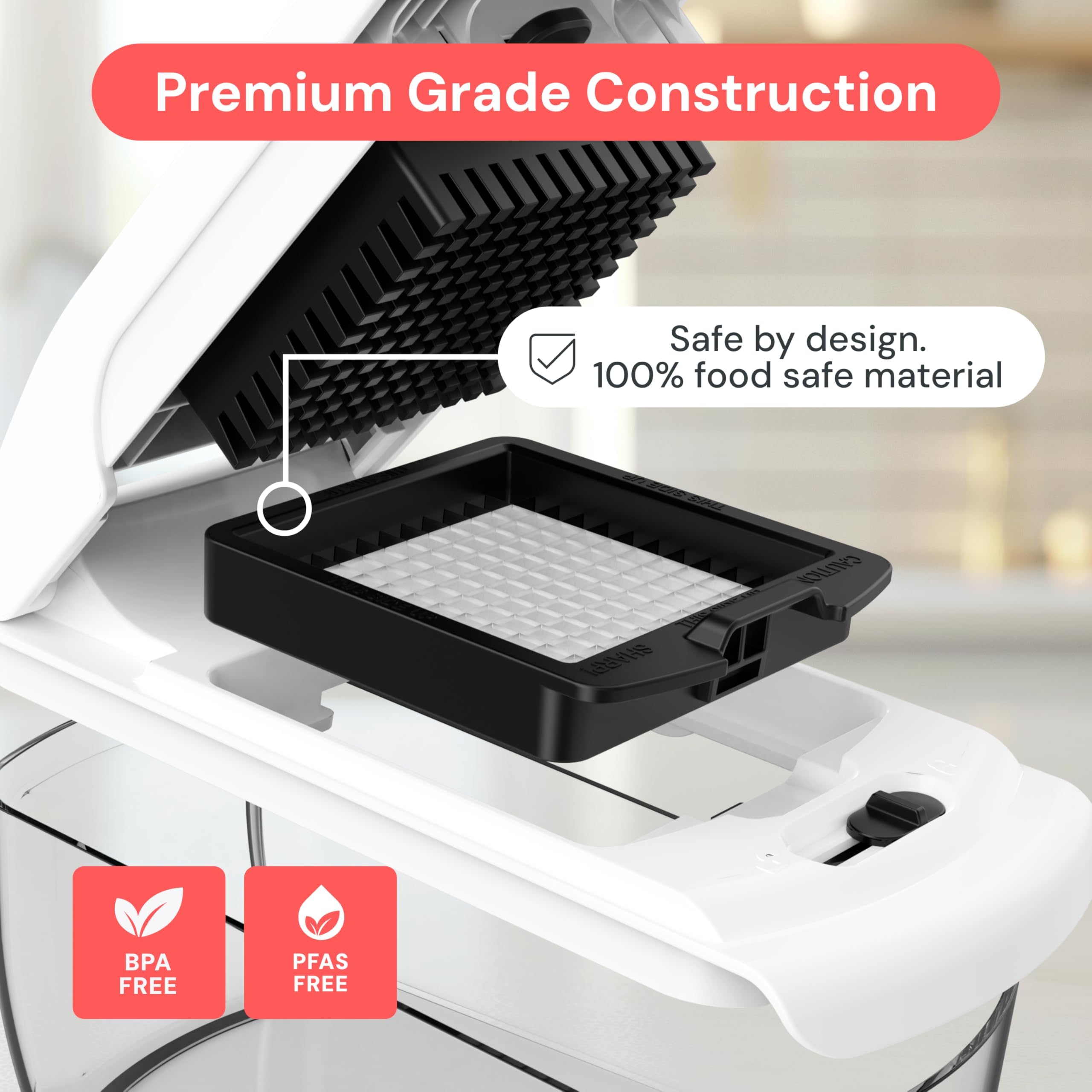 Fullstar Vegetable Chopper & Mandoline Slicer for Kitchen - Food Chopper with Container, Cheese Grater, Home Essentials & Kitchen Gadgets (7 in 1, White)