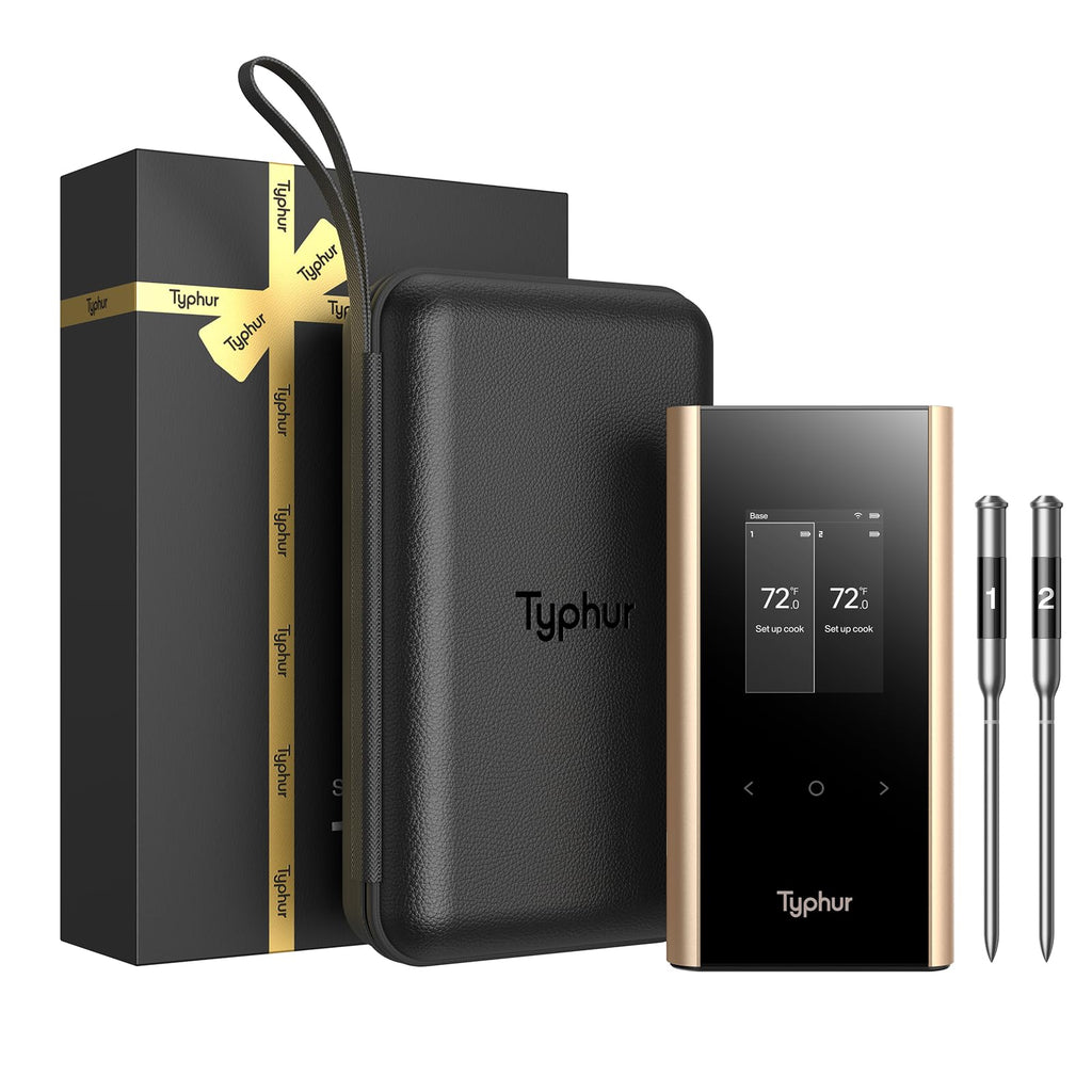 Typhur Sync Gold Dual Gift Set, WiFi Wireless Meat Thermometer with Case