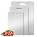 3 Pack Titanium Cutting Board, 100% Pure Titanium Cutting Boards For Kitchen, Dishwasher Safe, Easy to Clean, Double-sided Food-grade Cutting Board For Meats,STQ4