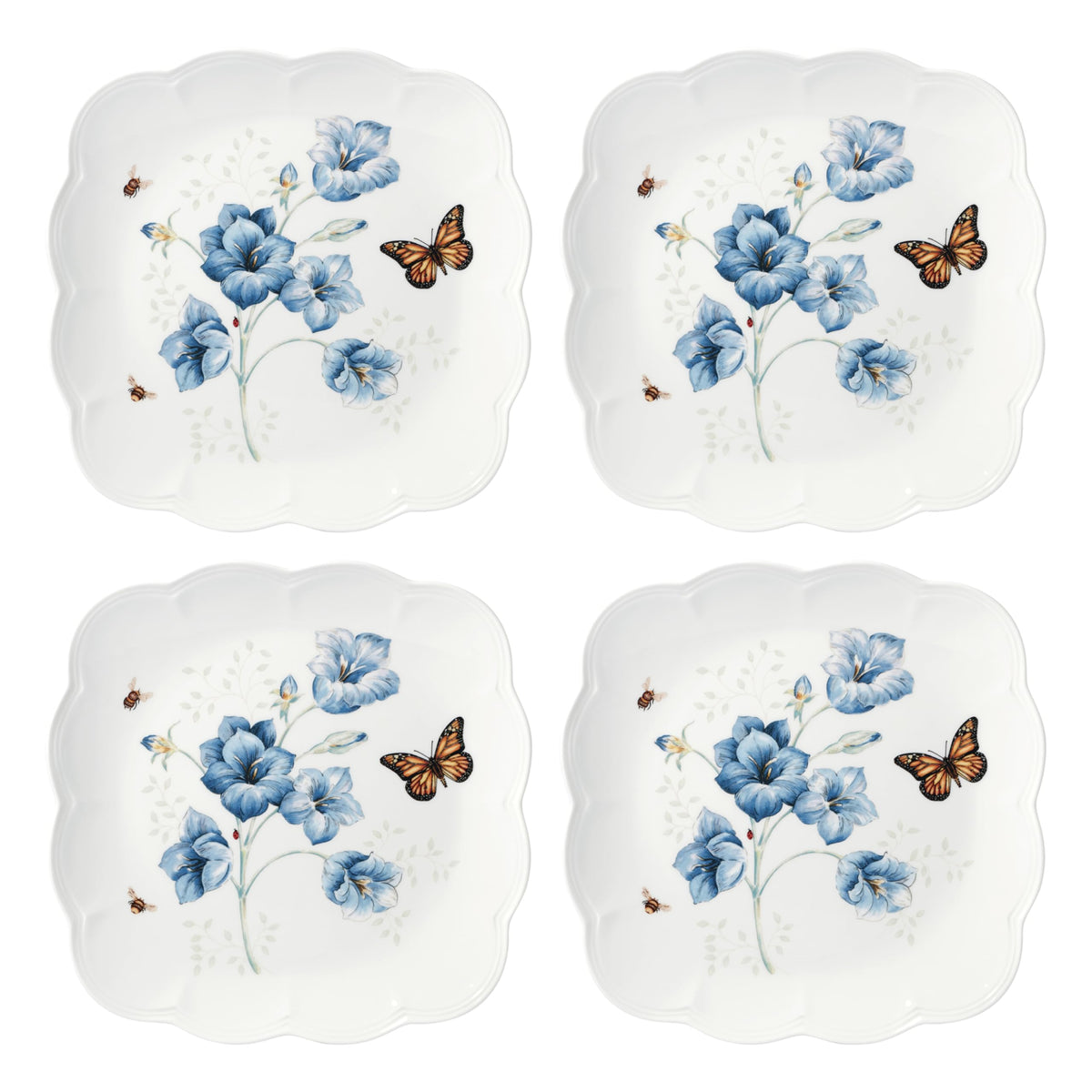 Lenox Butterfly Meadow Porcelain Mug Set for 4, 12oz