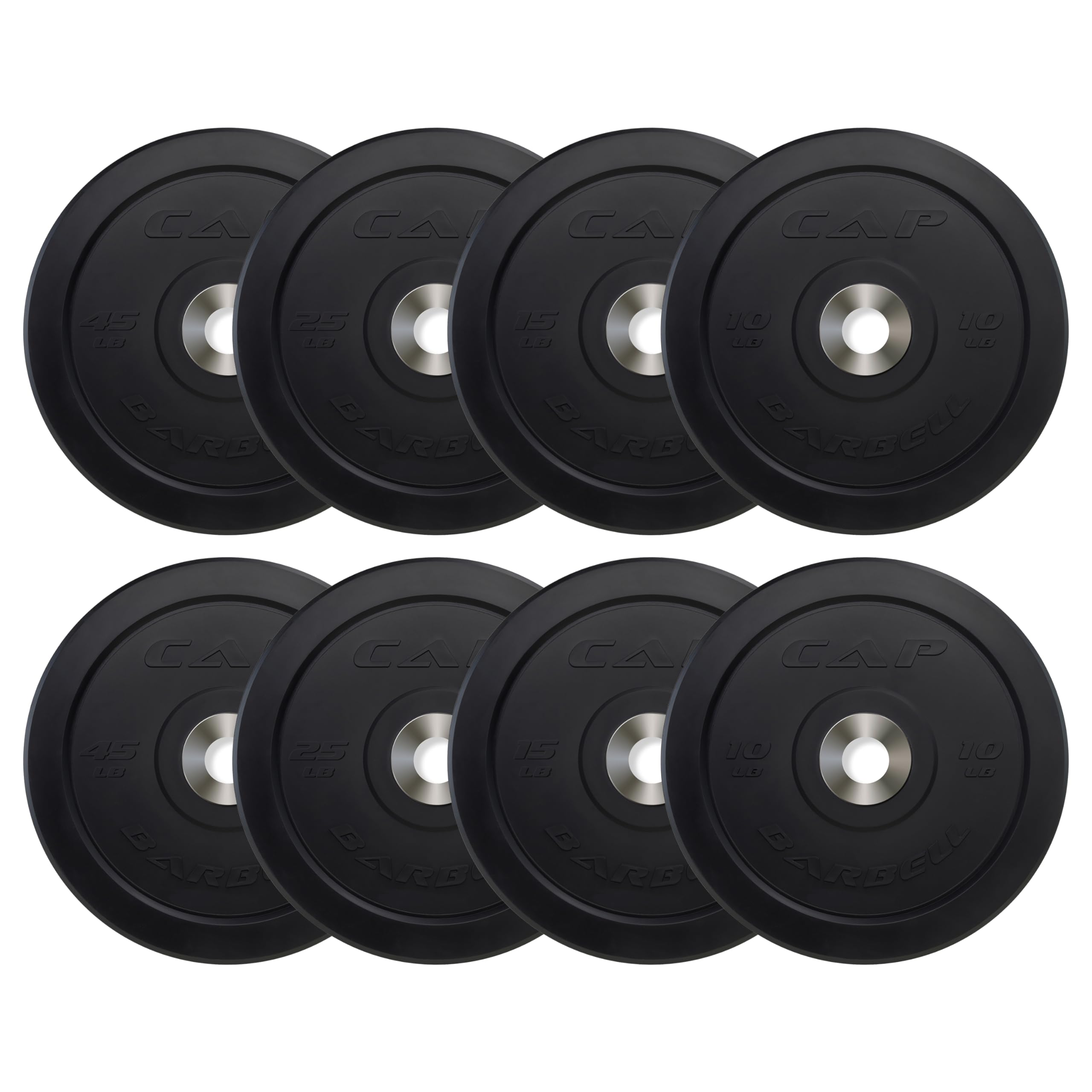 CAP 190lb Pro Olympic Bumper Plate Weight Set
