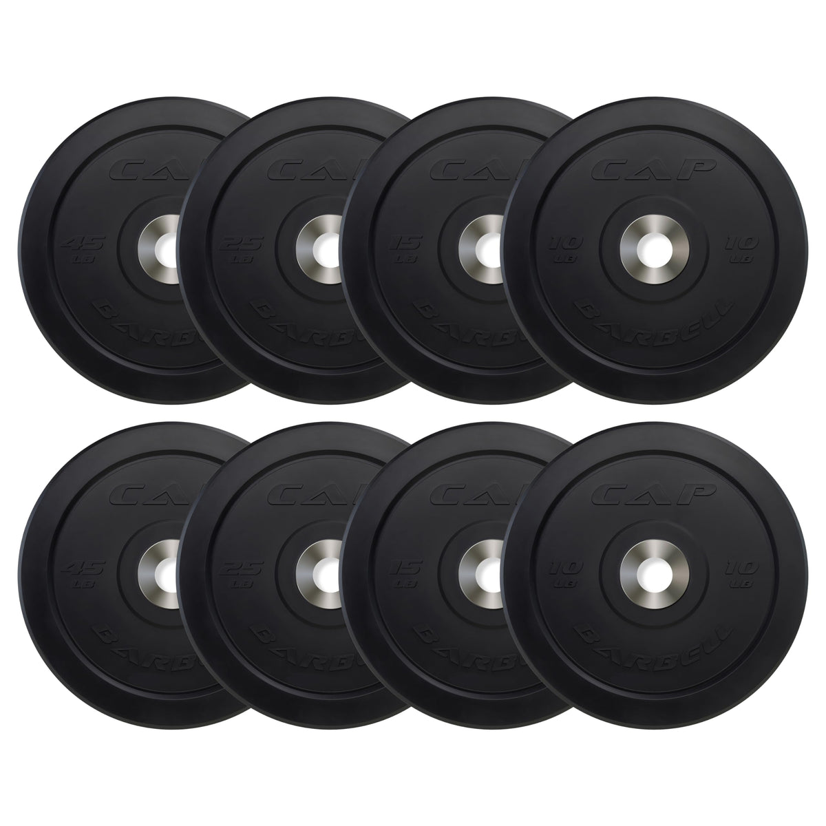 CAP 260lb Competition Olympic Bumper Plate Weight Set