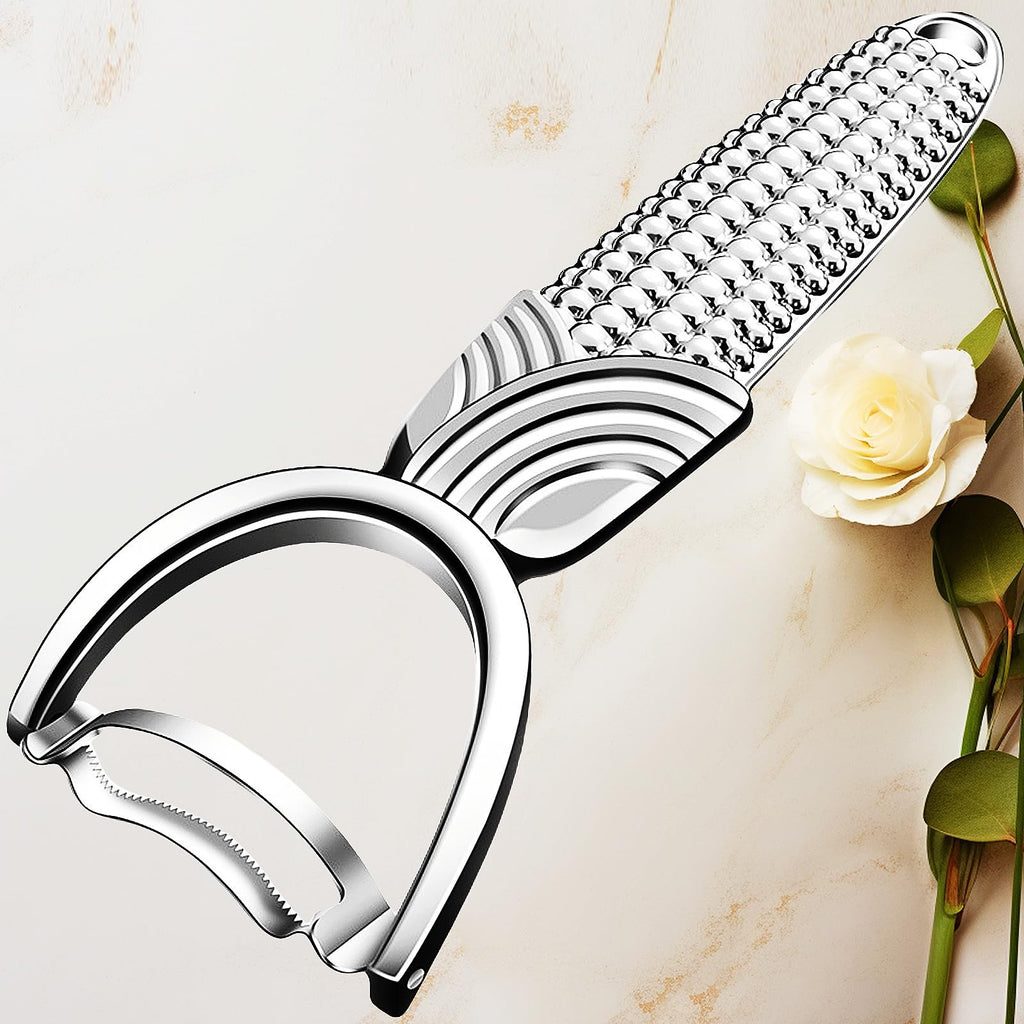 Maxjoy Corn Peeler & Cob Stripper, Stainless Blade for Corn on the Cob