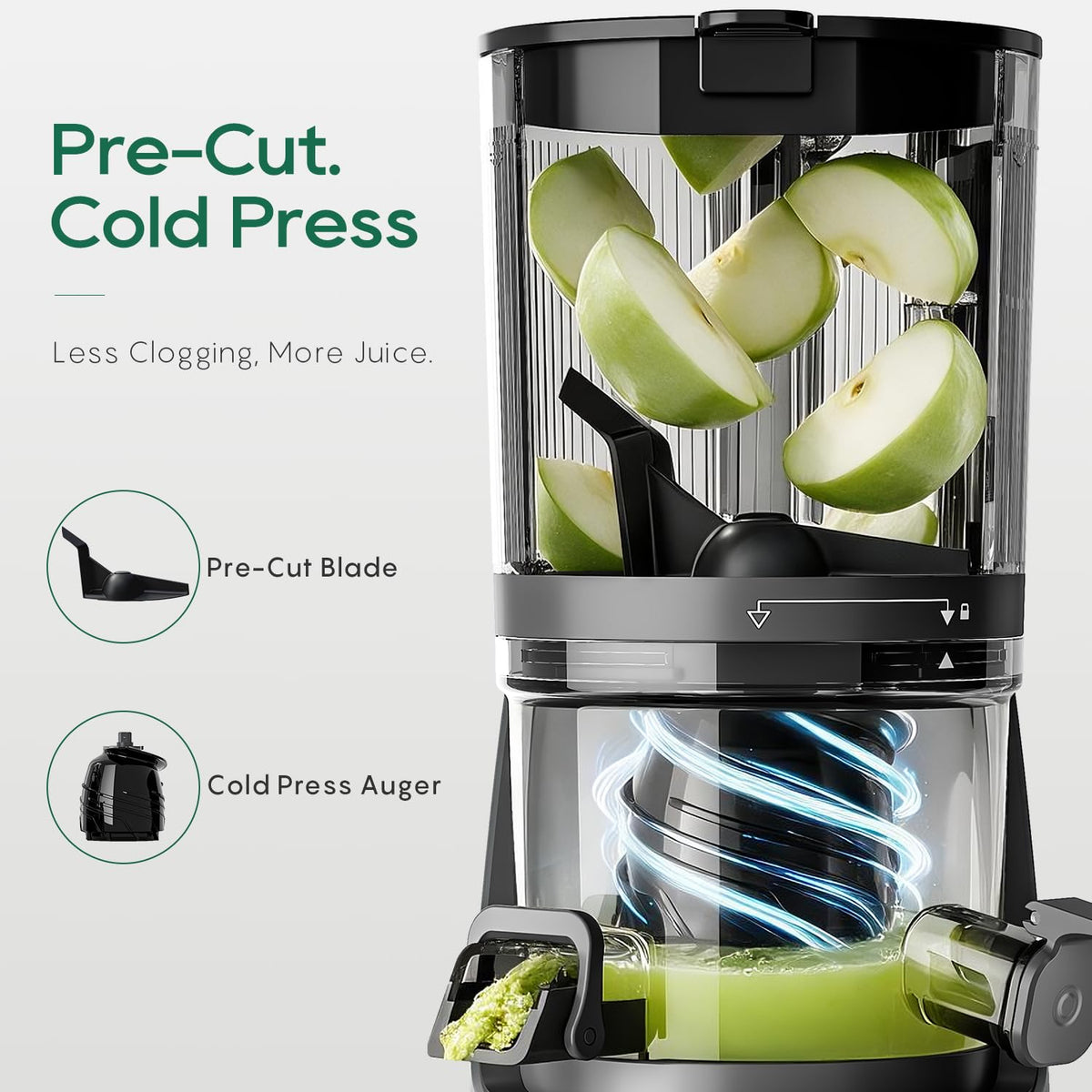 Canoly 3-in-1 Cold Press Juicer C16, Makes Juice & Sorbet & Nut Milk