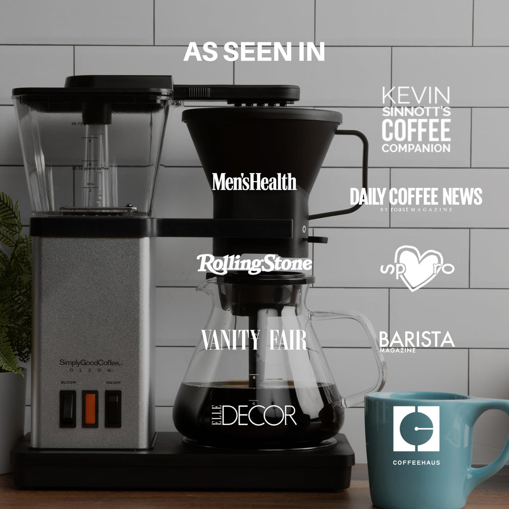 SimplyGoodCoffee Coffee Maker/Coffee Machine. 8 Cup Automatic Drip Pour Over Coffee Brewer. Easy To Use, Durable Stainless, Gold Cup Standard