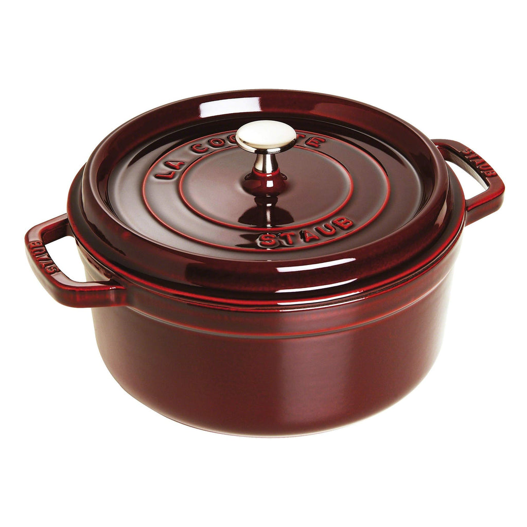 Staub Cast Iron 4-qt Round Dutch Oven - Grenadine