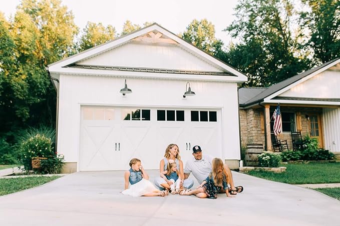 Steel Lighting Co. Gardena Barn Light | Outdoor Wall Mounted | 16" Dome | 23" Gooseneck | Farmhouse Light Made in America | Dark Bronze Exterior/Brass Interior