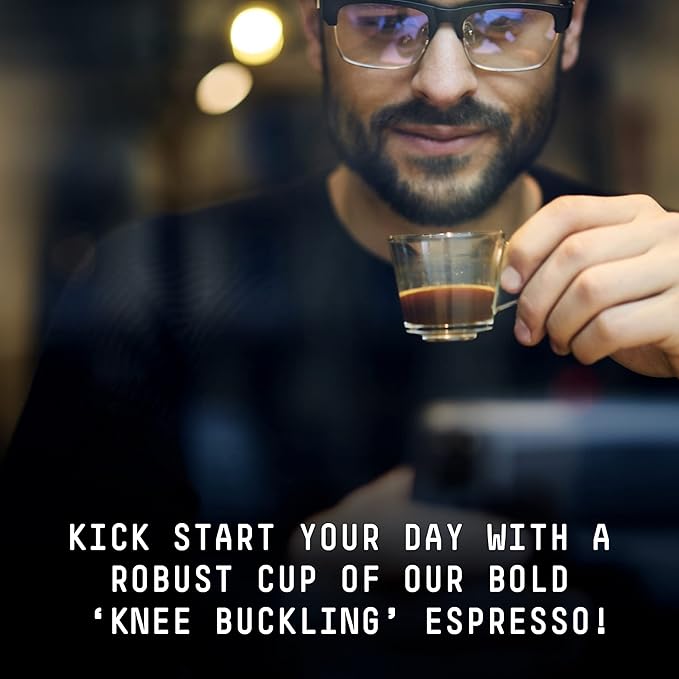 Stone Street Knee Buckling Espresso Beans, High Caffeine Coffee Blend, Dark Roast, Whole Bean, 2 LB