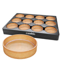 Cambie Sweet Round Large Tart Shells, 3.15" Diameter, French Style Tart Shells with White Chocolate Coating (Pack of 24)