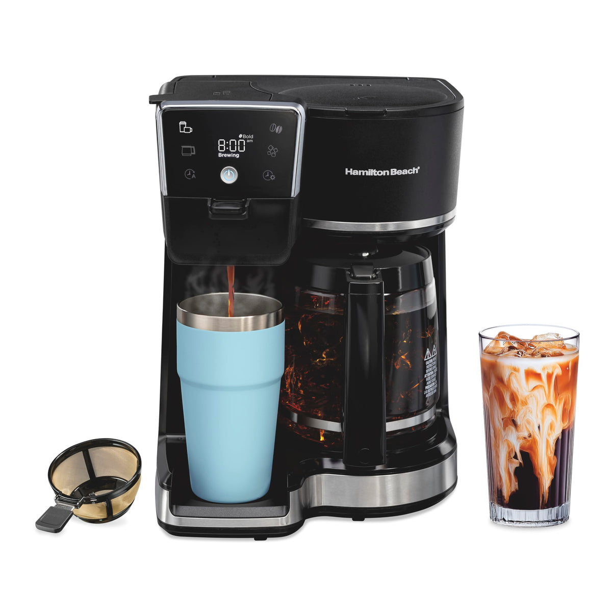 Hamilton Beach 2-Way Drip Coffee Maker & Single Serve Coffee Machine