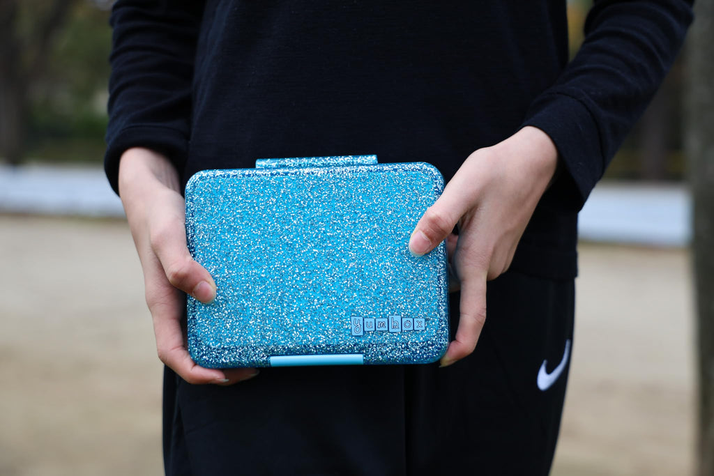 Yumbox Snack Box, 3 Compartments, Leakproof, Glitter Blue
