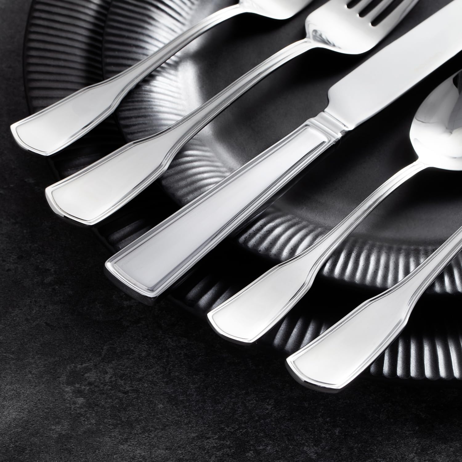 KINGSTONE 20 Piece Silverware Set for 4, 18/10 Stainless Steel