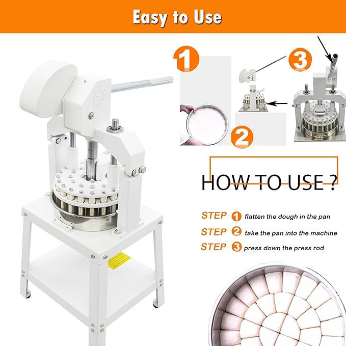 INTSUPERMAI Dough Divider Machine 40 Pcs Manual Dough Divider Rounder Machine Hydraulic Commercial Dough Cutter Bread Maker Lump Spacer Bakery