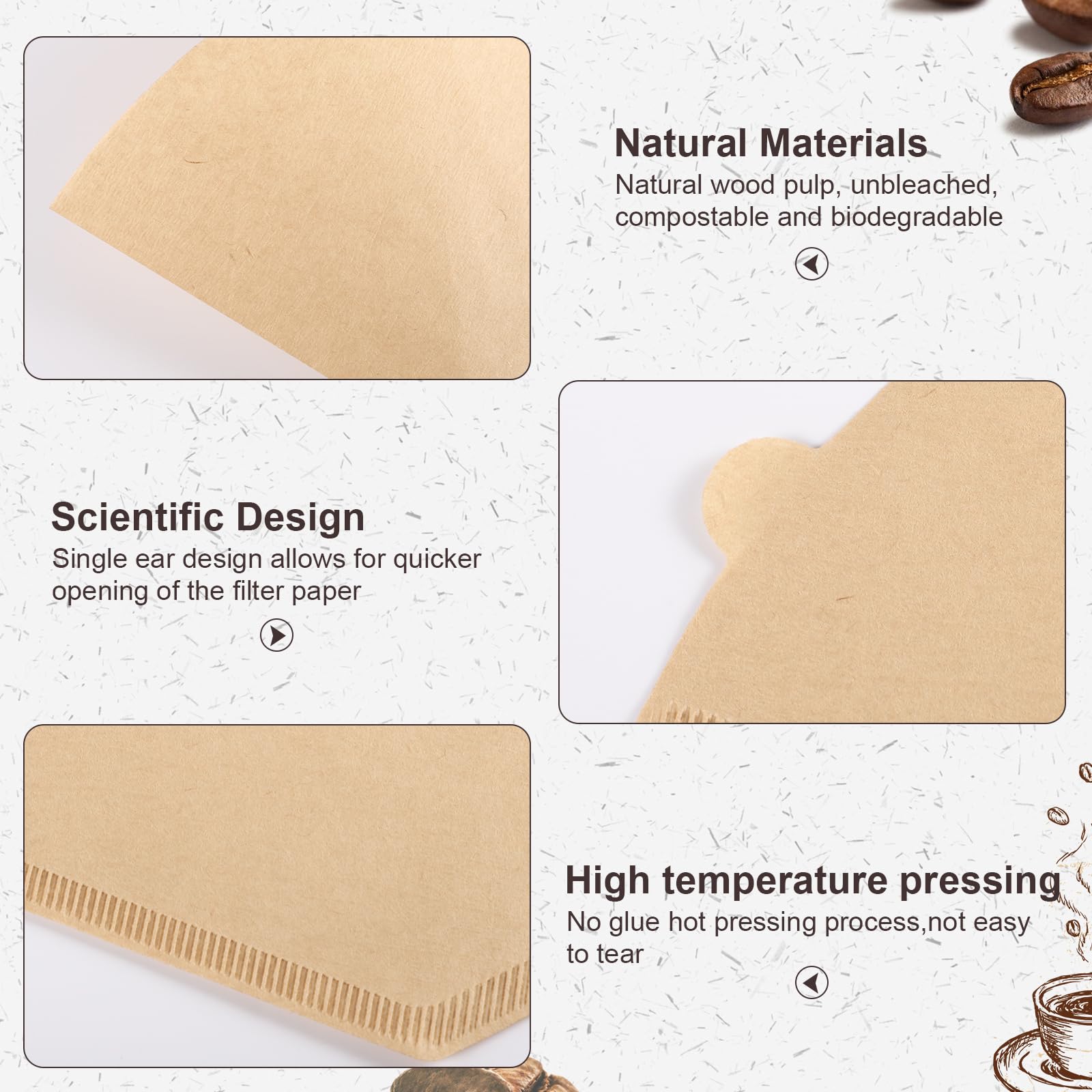 360 Count #4 Cone Coffee Filters 8-12 Cup Compatible with Ninja Maker