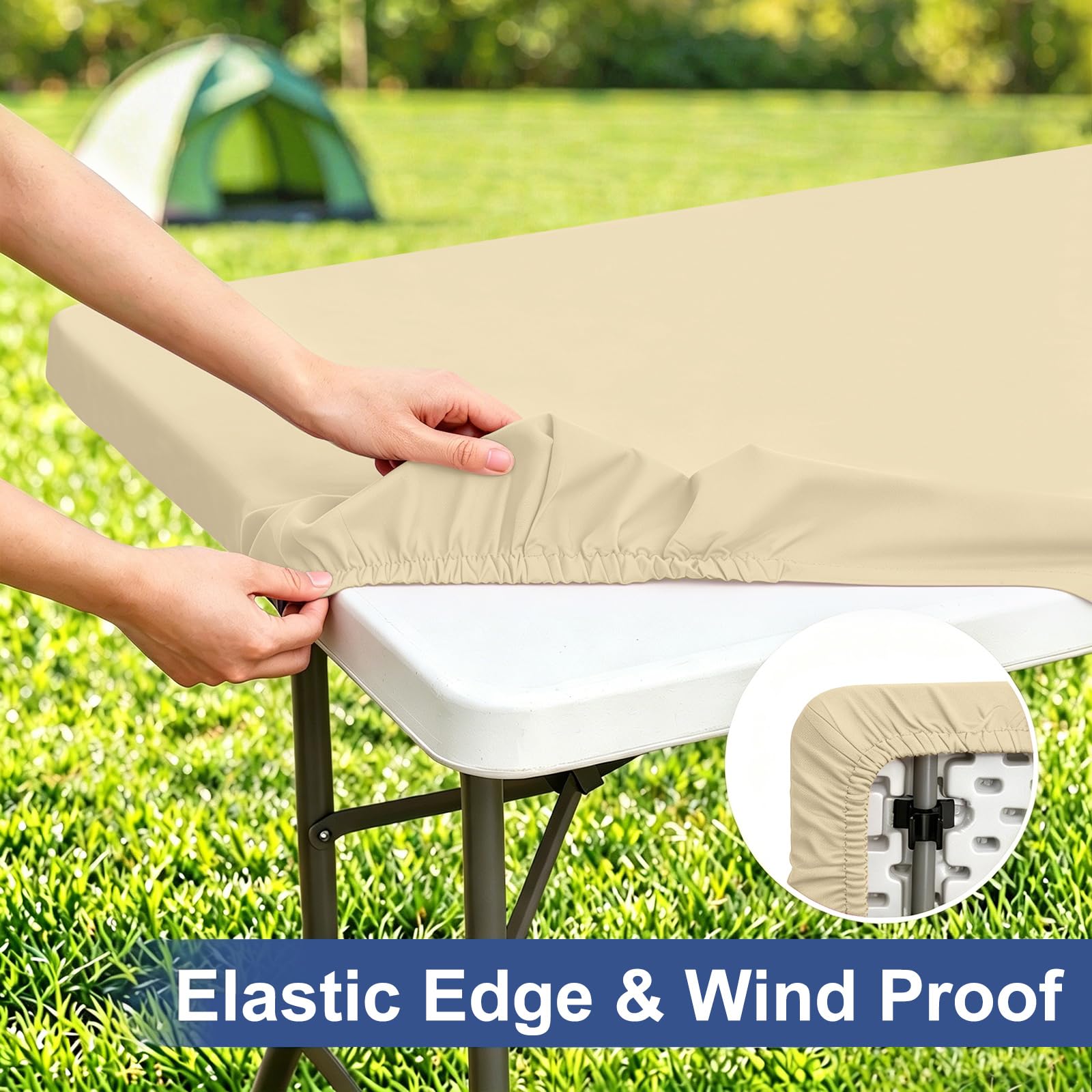 homing Rectangle Table Cloth Cover 5 Foot Elastic Fitted Tablecloth