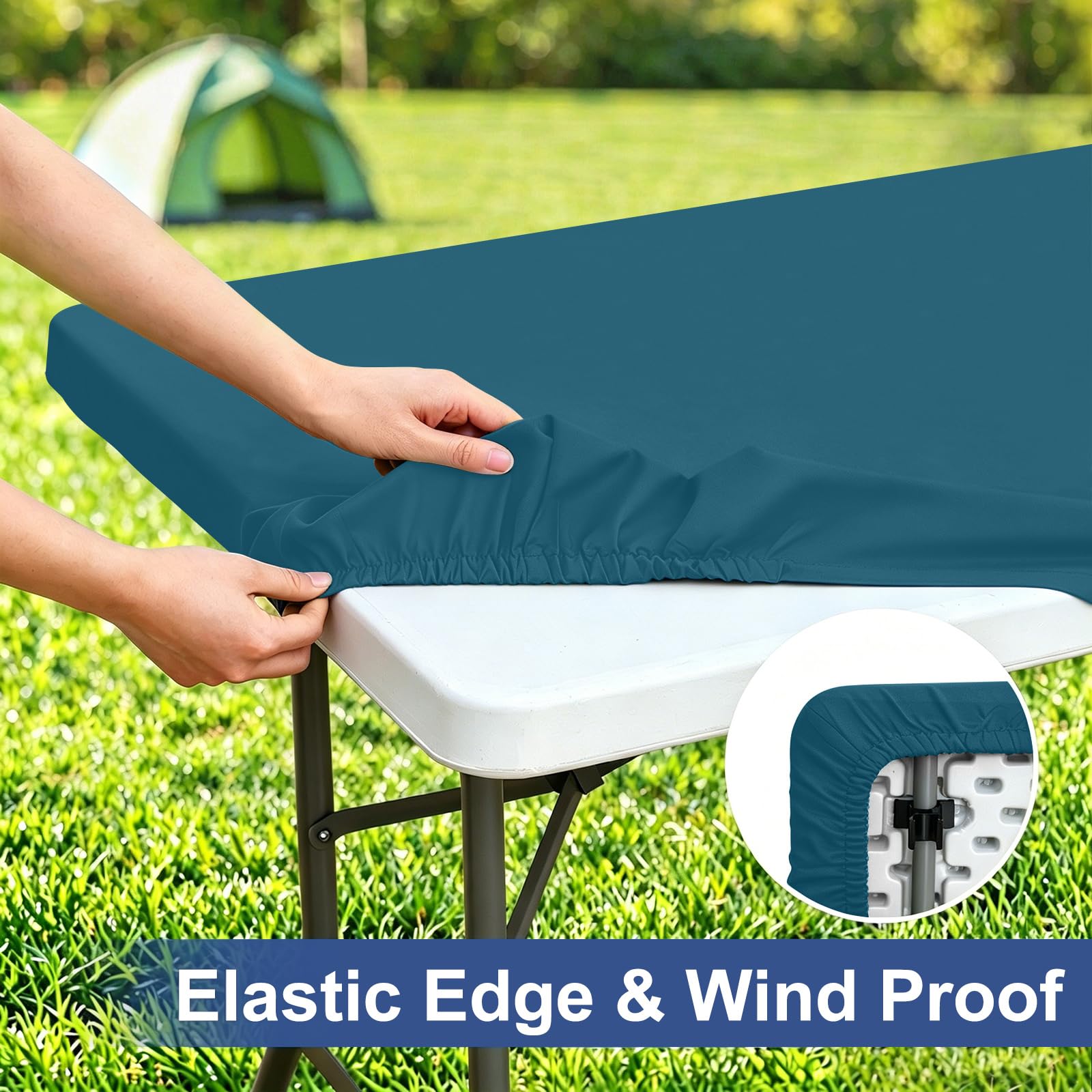 homing Rectangle Table Cloth Cover 6 Foot Elastic Fitted Tablecloth