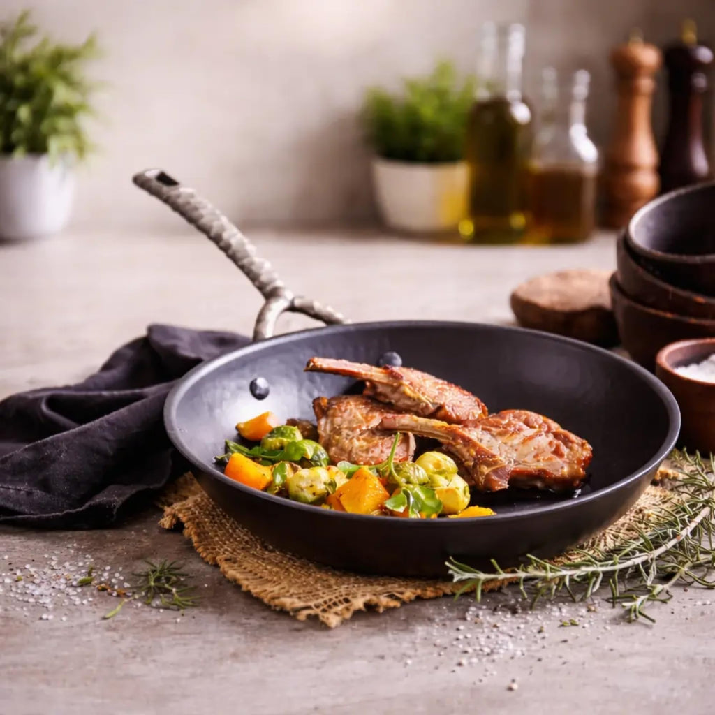 Alva Artist 9.5 Inch Induction and Oven Safe Carbon Steel Frying Pan