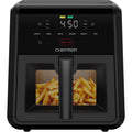 Chefman Air Fryer TurboFry 7-Qt, 6-in-1 High-Powered 450°F Cooking for Crispier Results, Compact Space-Saving Design, Air Fry, Bake, Broil, Reheat, Dehydrate, Defrost, Fast & Even Cooking – Black