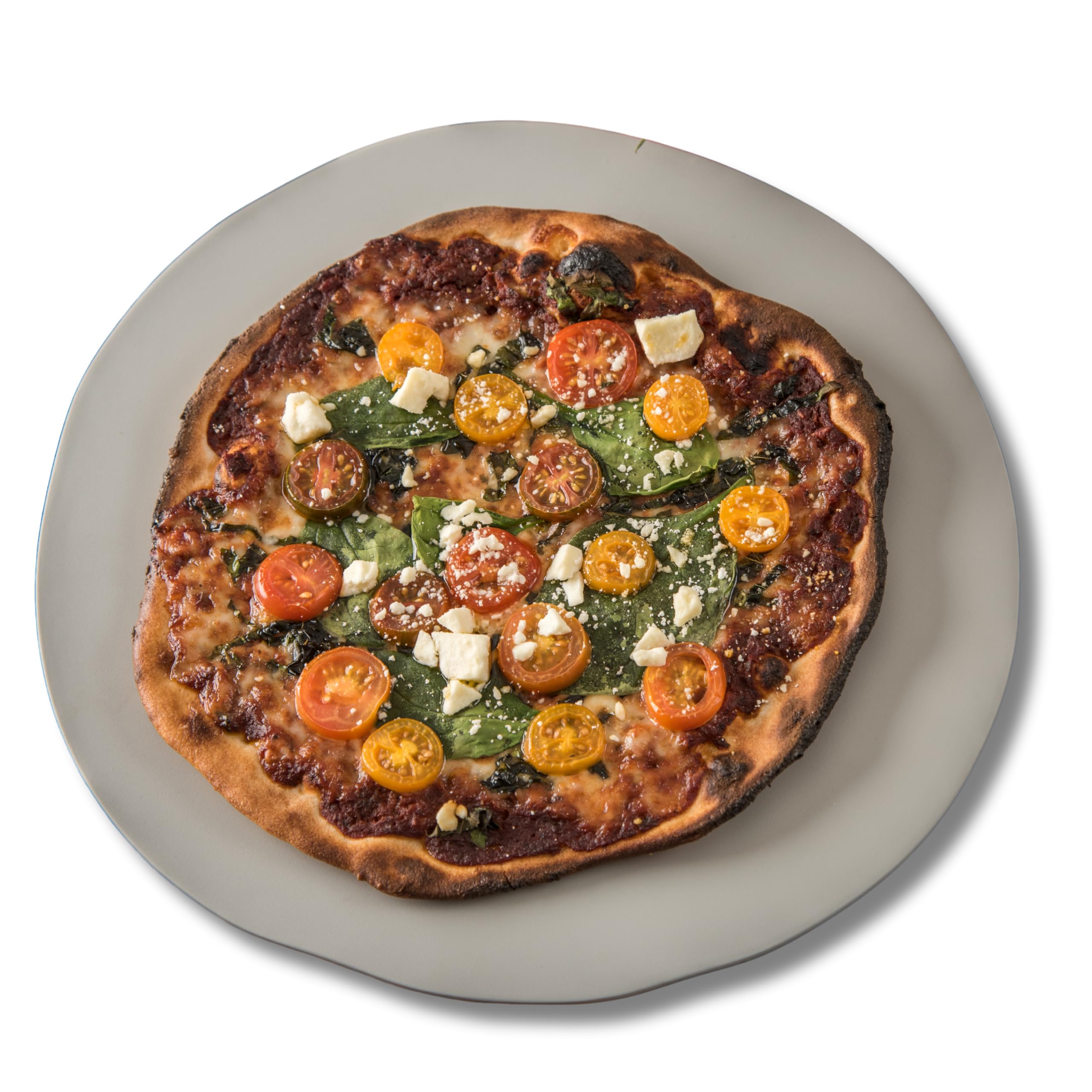 Carlisle FoodService Products Ridge Reusable Plate Rimless Plate for Home and Restaurant, Melamine, 11 Inches, Cement