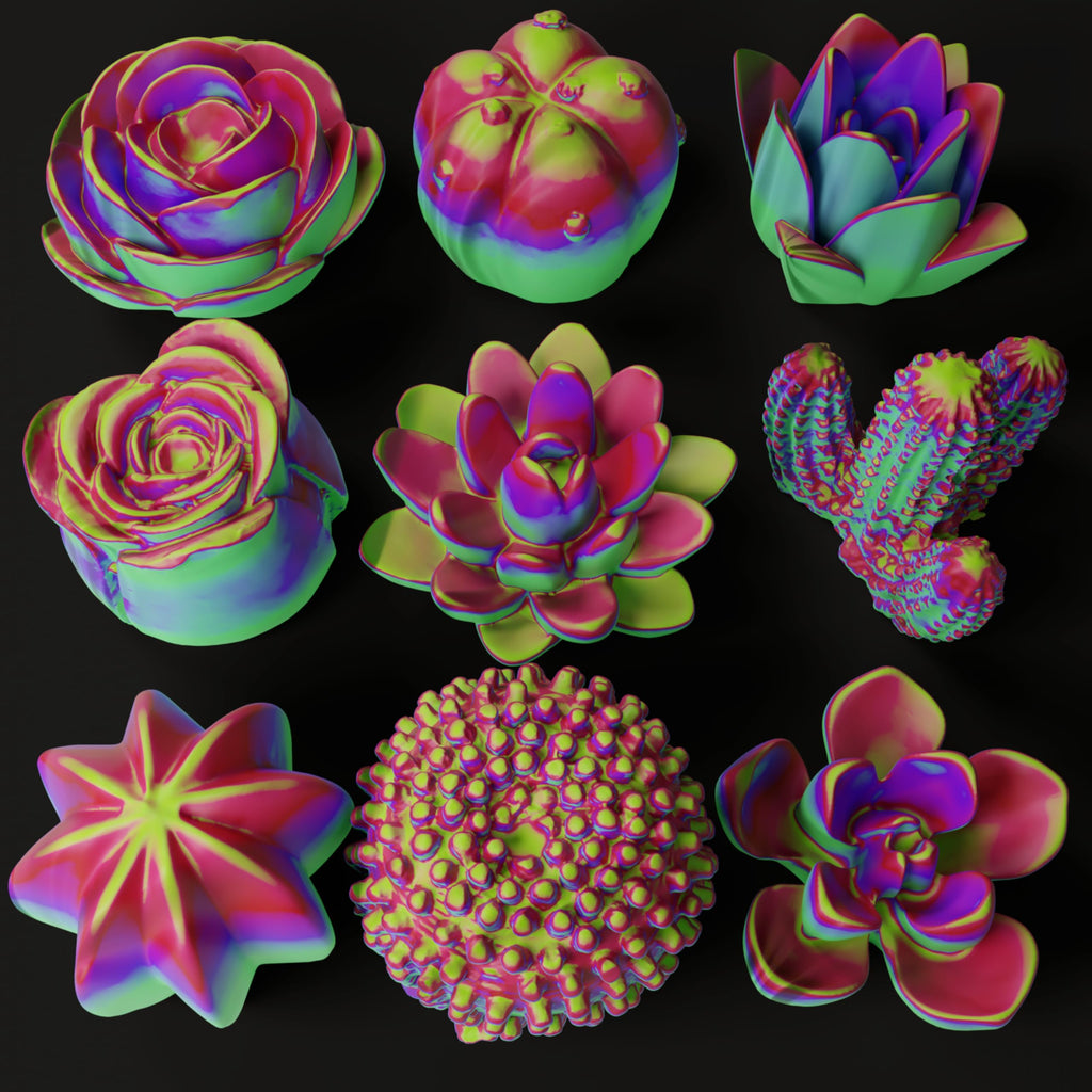 9 Pack Flower Succulent Candle Mold Resin Casting Silicone Molds for Home Decor & Candle Making Wave Spiral Mold