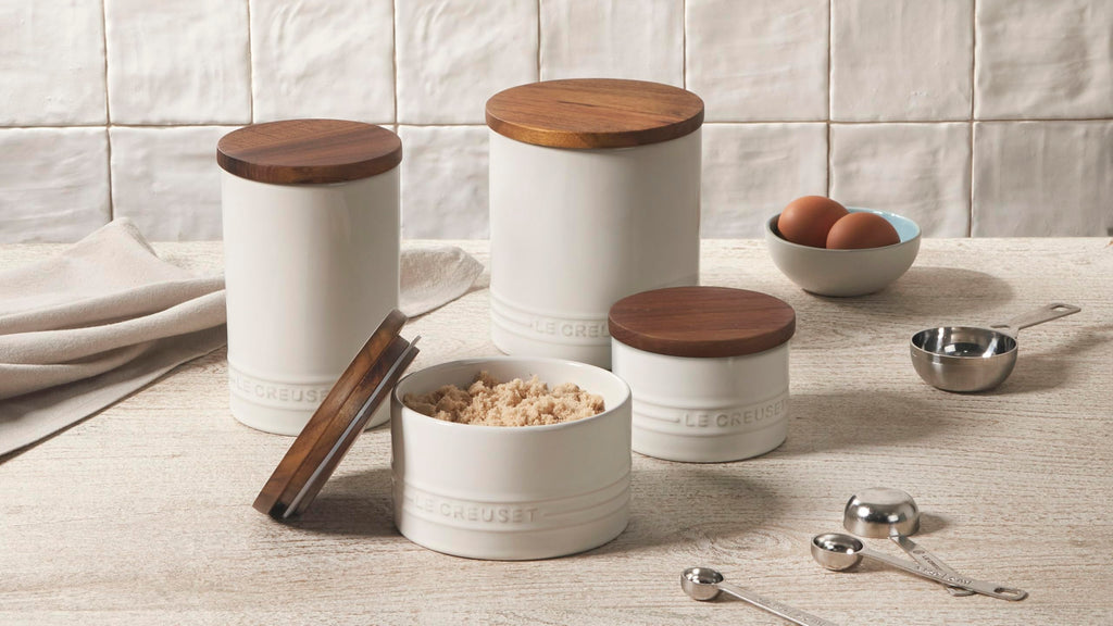Le Creuset Stoneware Salt Cellar and Storage Canister, 38.4 oz, Marseille
