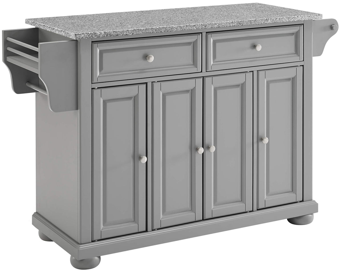 Crosley Furniture Alexandria Rolling Kitchen Island, Wood Top