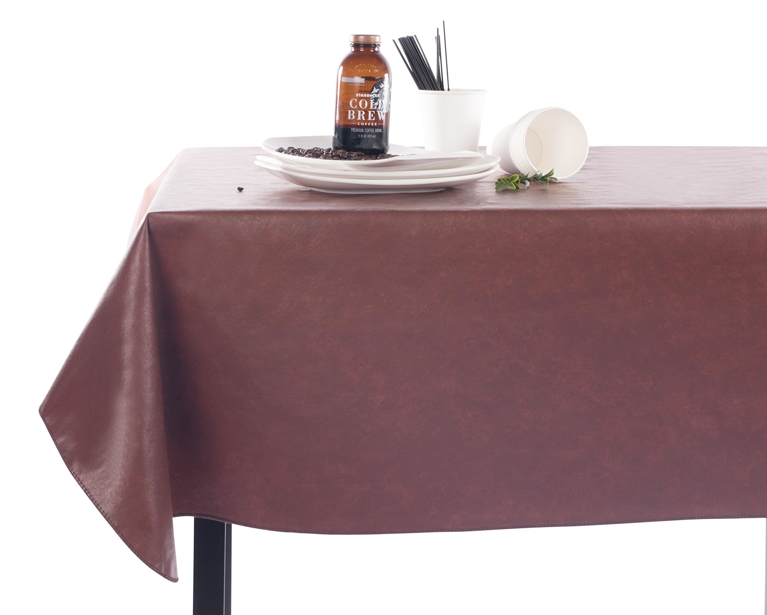 Yourtablecloth Heavy Duty Vinyl Rectangle or Square Tablecloth – 6 Gauge Heavy Duty Tablecloth – Flannel Backed – Wipeable Tablecloth 52 x 70 Navy