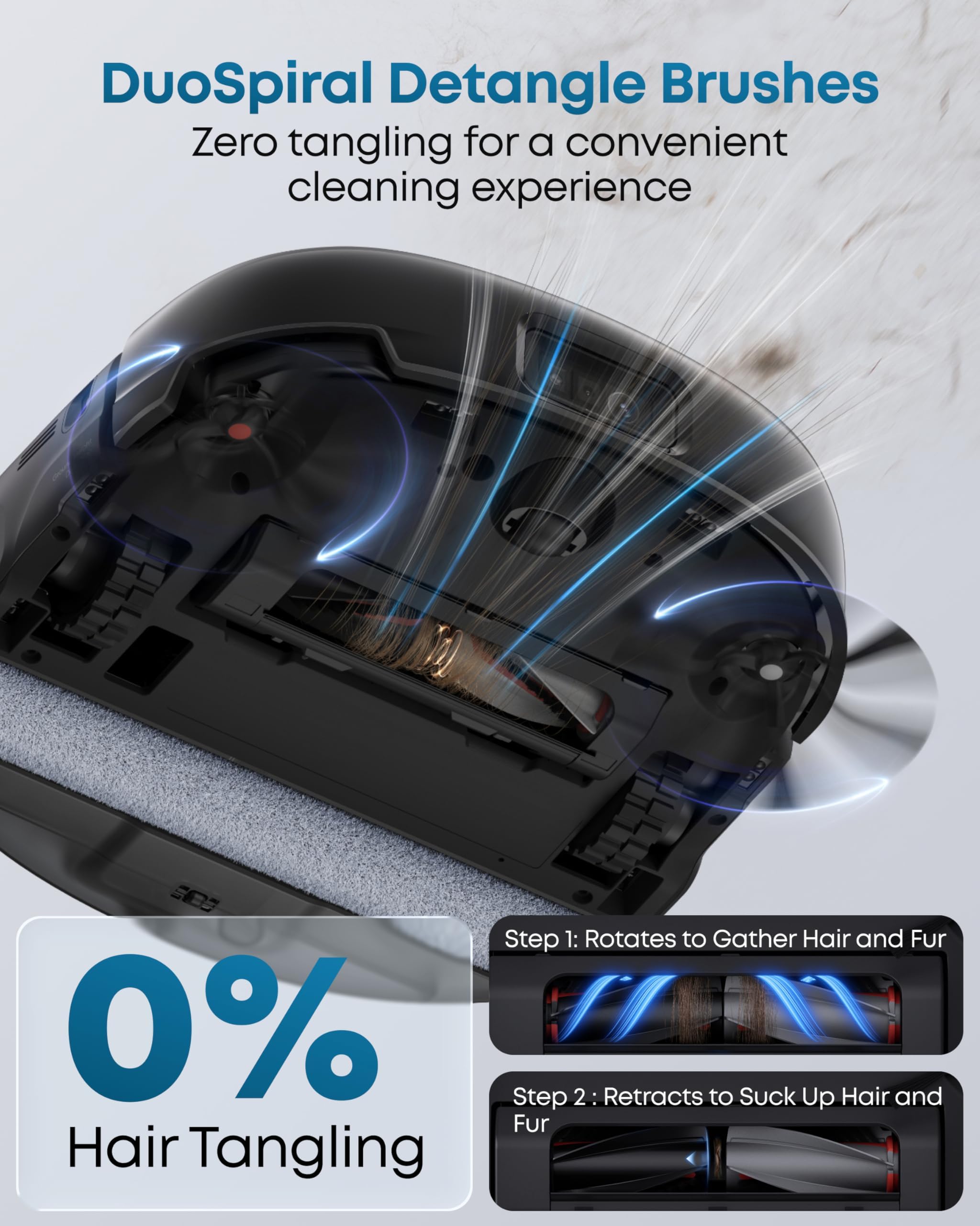 eufy E25 Robot Vacuum and Mop Combo, 20,000 Pa, HydroJet Roller Mop