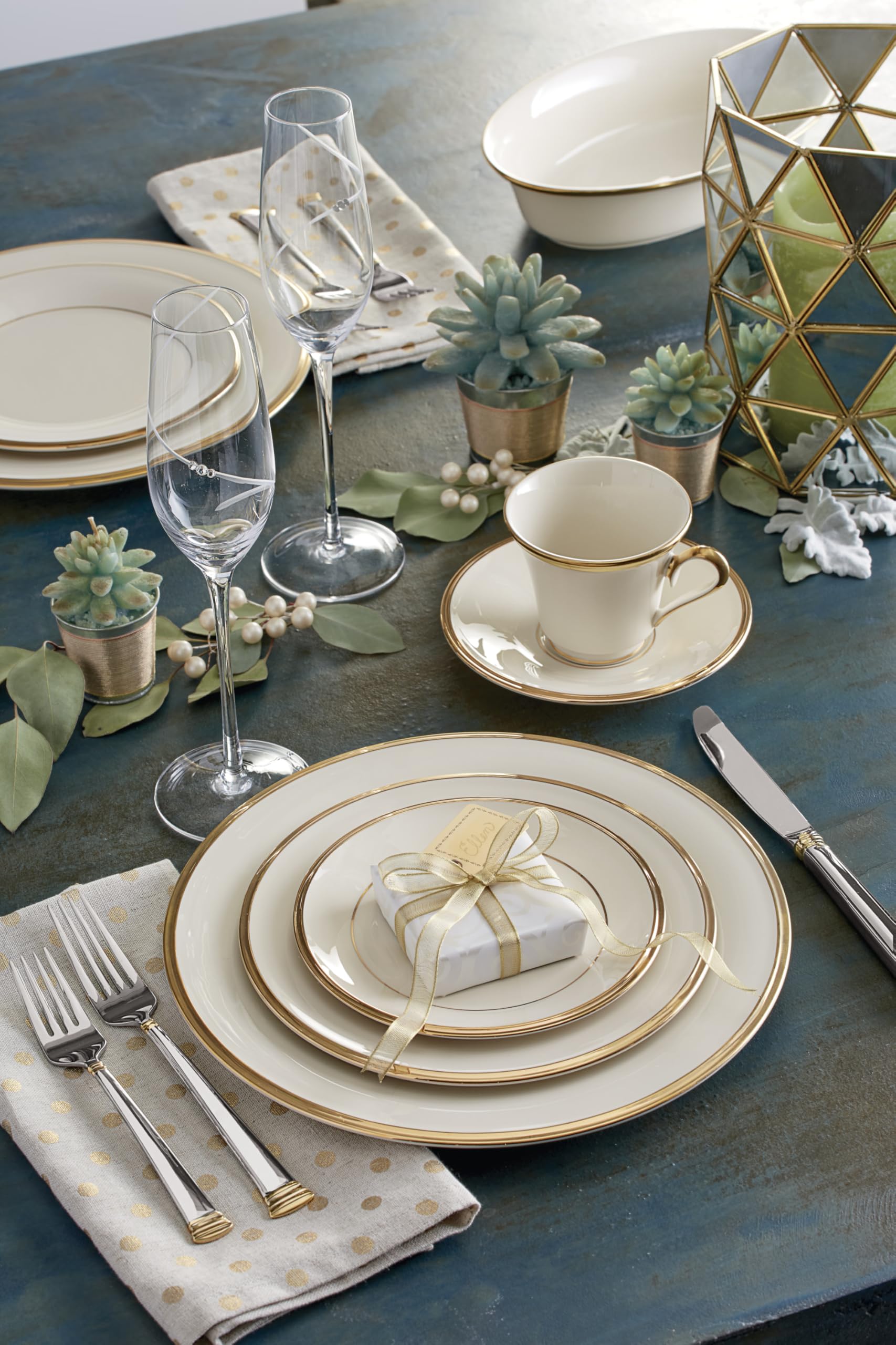 Lenox Eternal Porcelain 5-Piece Dinnerware Set for 1