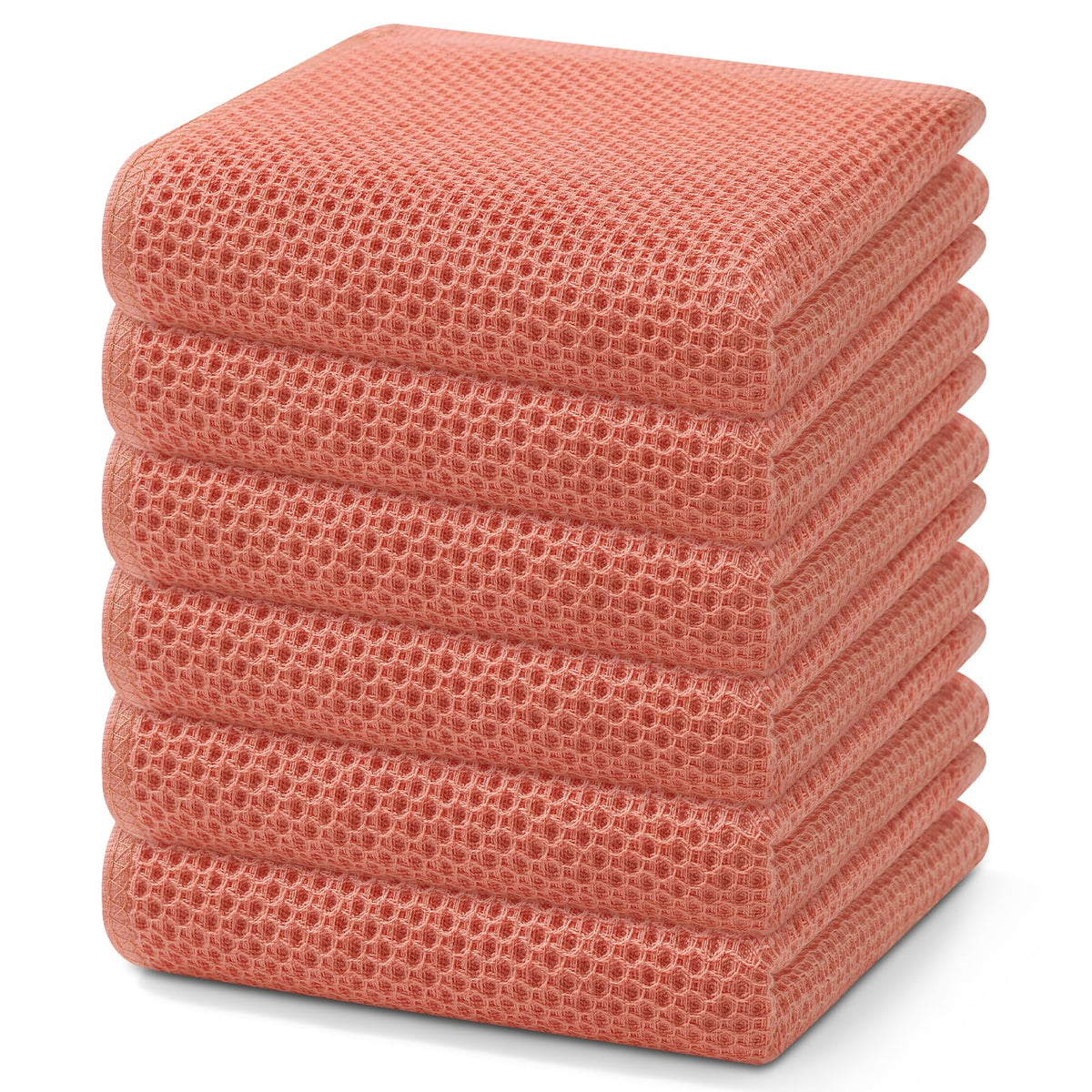 Homaxy 100% Cotton Waffle Weave Kitchen Dish Cloths, Ultra Soft Absorbent Quick Drying Dish Towels, 12 x 12 Inches — 12 x 12 - 12 Pack — 13 X 28 - 6 Pack