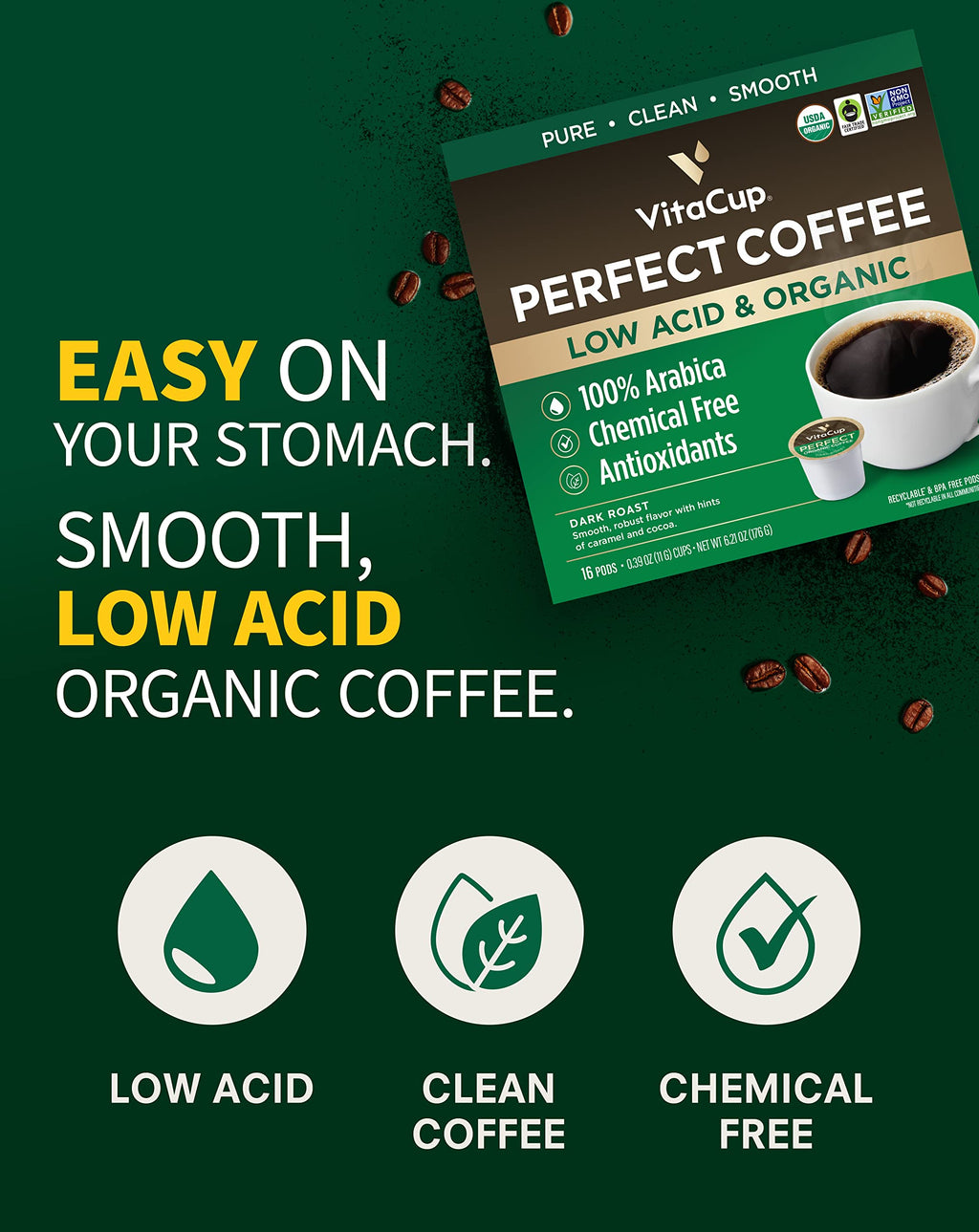 VitaCup Functiona Wellness Coffee Pods Variety Pack, 40ct
