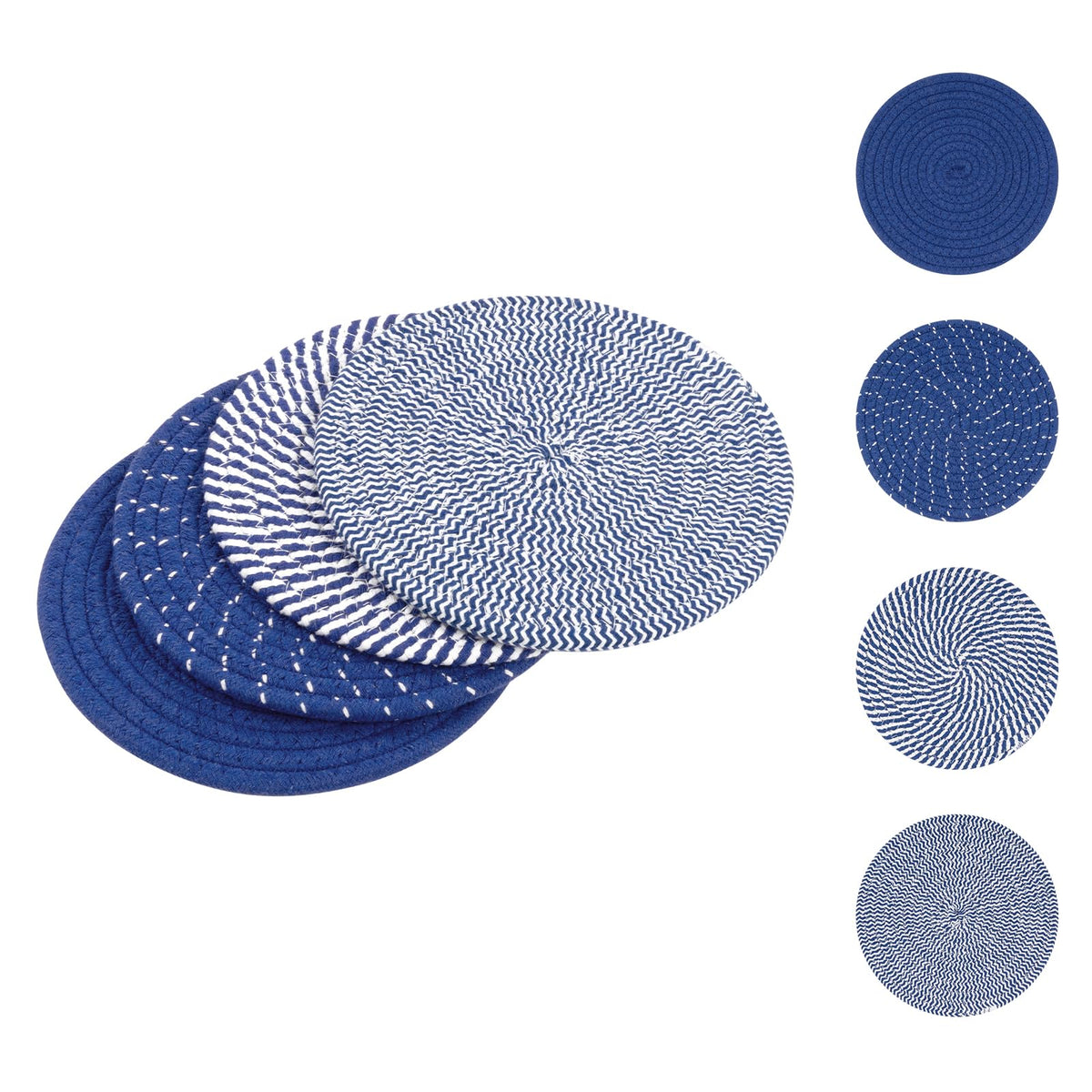 SHACOS 8 Inches Trivets for Hot Dishes, 4 Pieces Cotton Trivets Mats