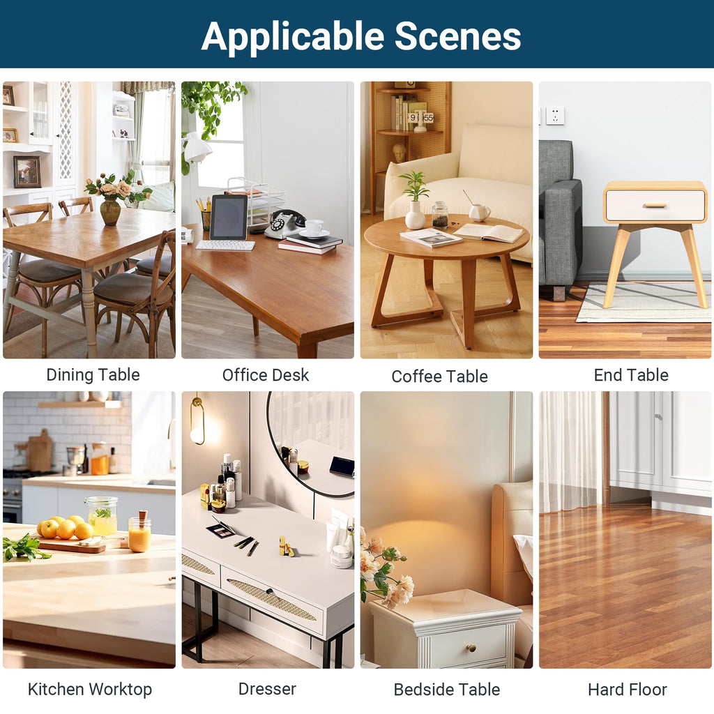 NAP2WELL Clear Table Cover Protector 42 x 90 Inch, 2.0mm Plastic Desk Mat