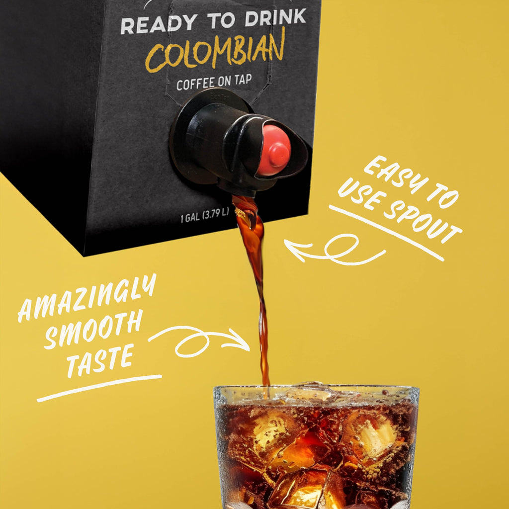 Java House Cold Brew Coffee On Tap, (128 Fluid Ounce Box) Not a Concentrate, No Sugar, Ready to Drink Liquid (Colombian Roast)
