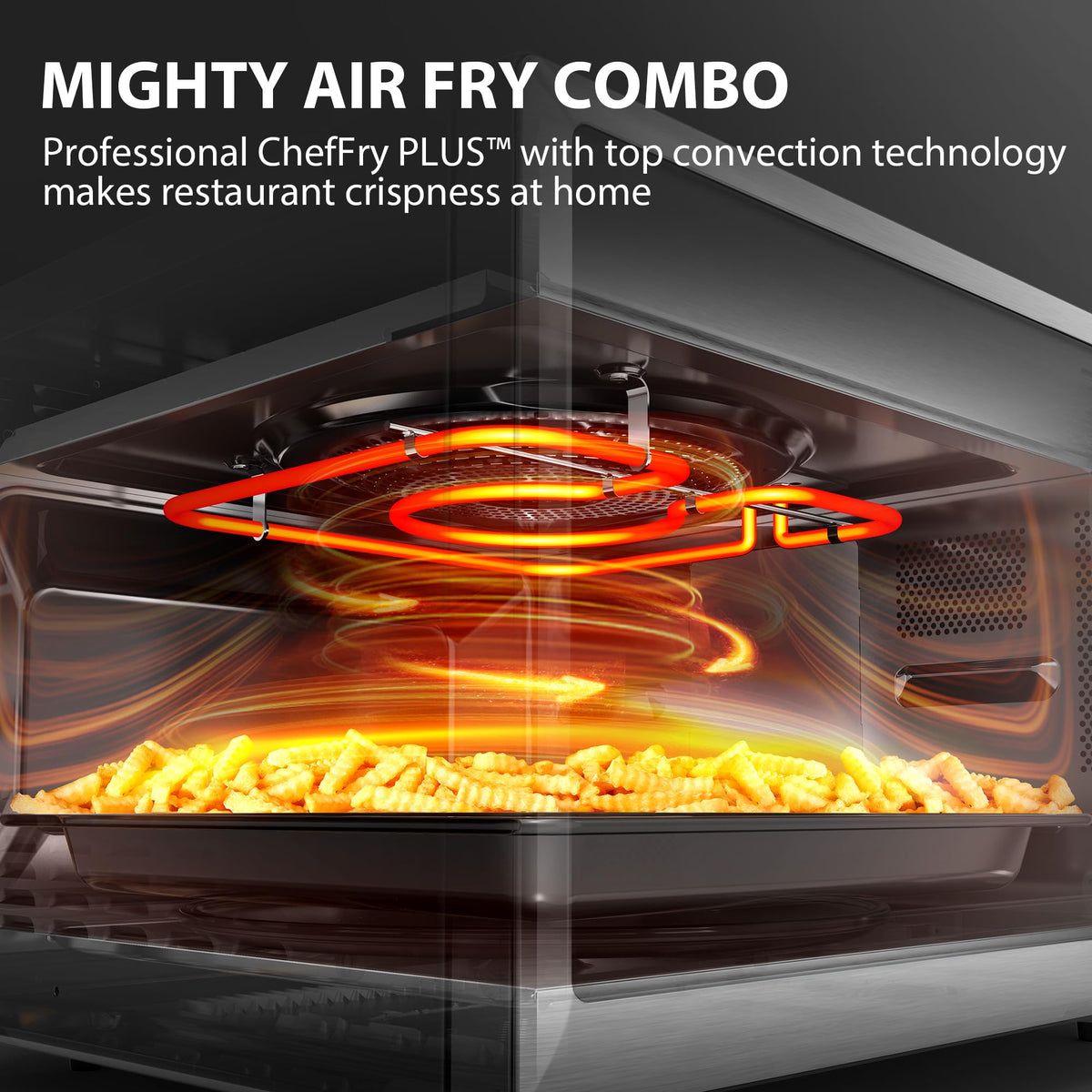 TOSHIBA OptiChef PRO MAX Air Fryer Combo Microwave Oven, 1.3 Cu.Ft, 1100W