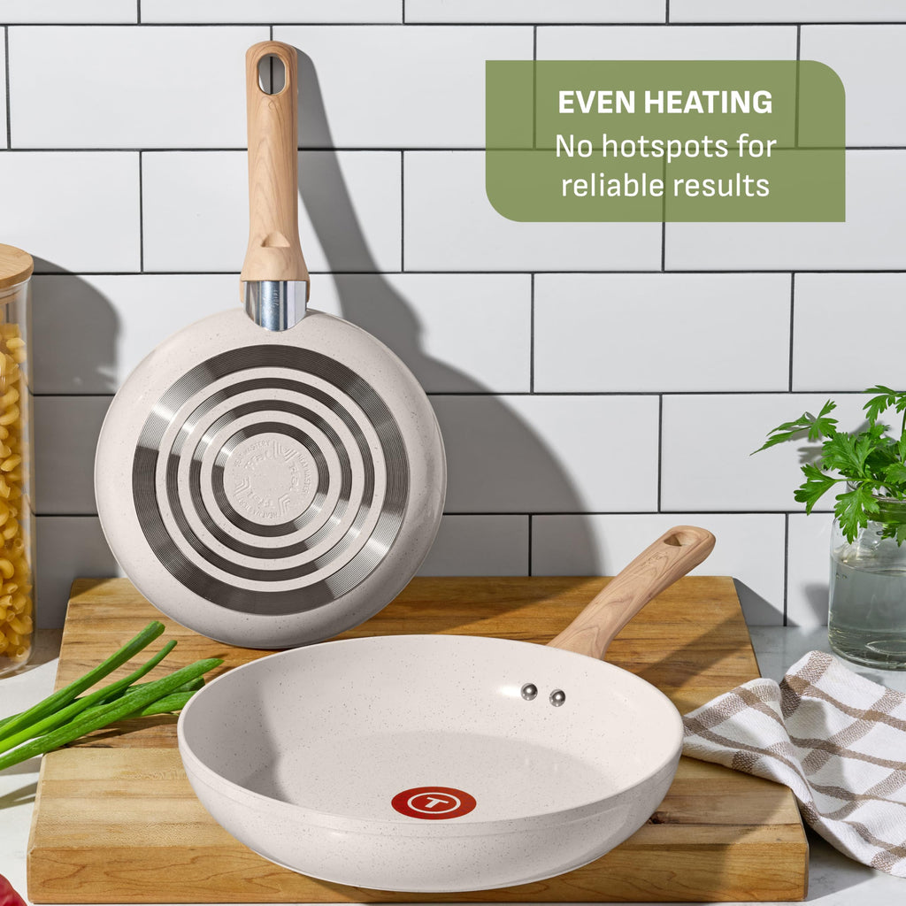 T-fal Revive Ceramic Nonstick Sauté Pan with Lid, 6 Qt Forged Skillet