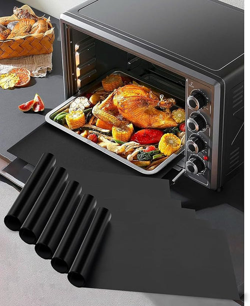 3 Pack Oven Liners for Bottom of Oven, 17x25" Large Heavy Duty Non-Stick Reusable Oven Mat for Electric, Gas, Toaster & Convection Ovens - BPA & PFOA Free, Dishwasher Safe, Kitchen Essentials