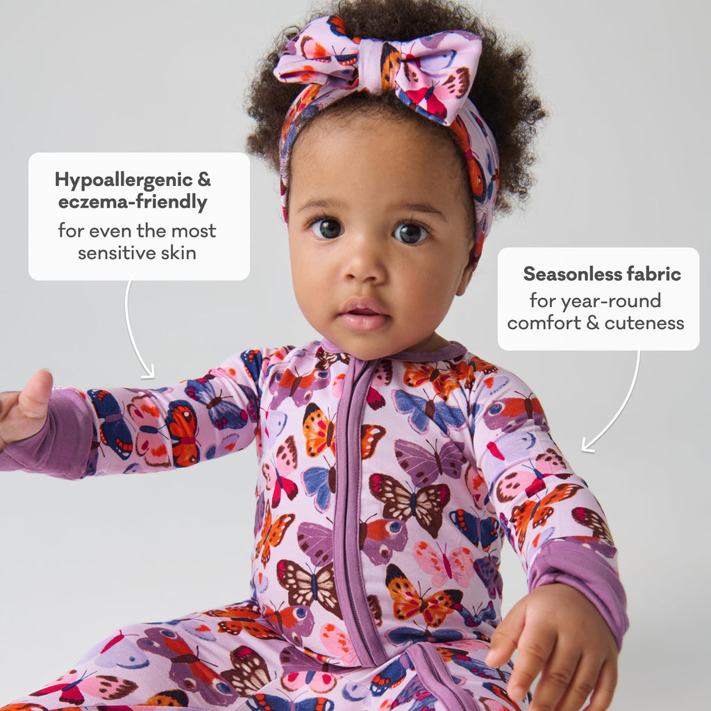 Little Sleepies Baby Pajamas, Butterfly Kisses, 0-3 months
