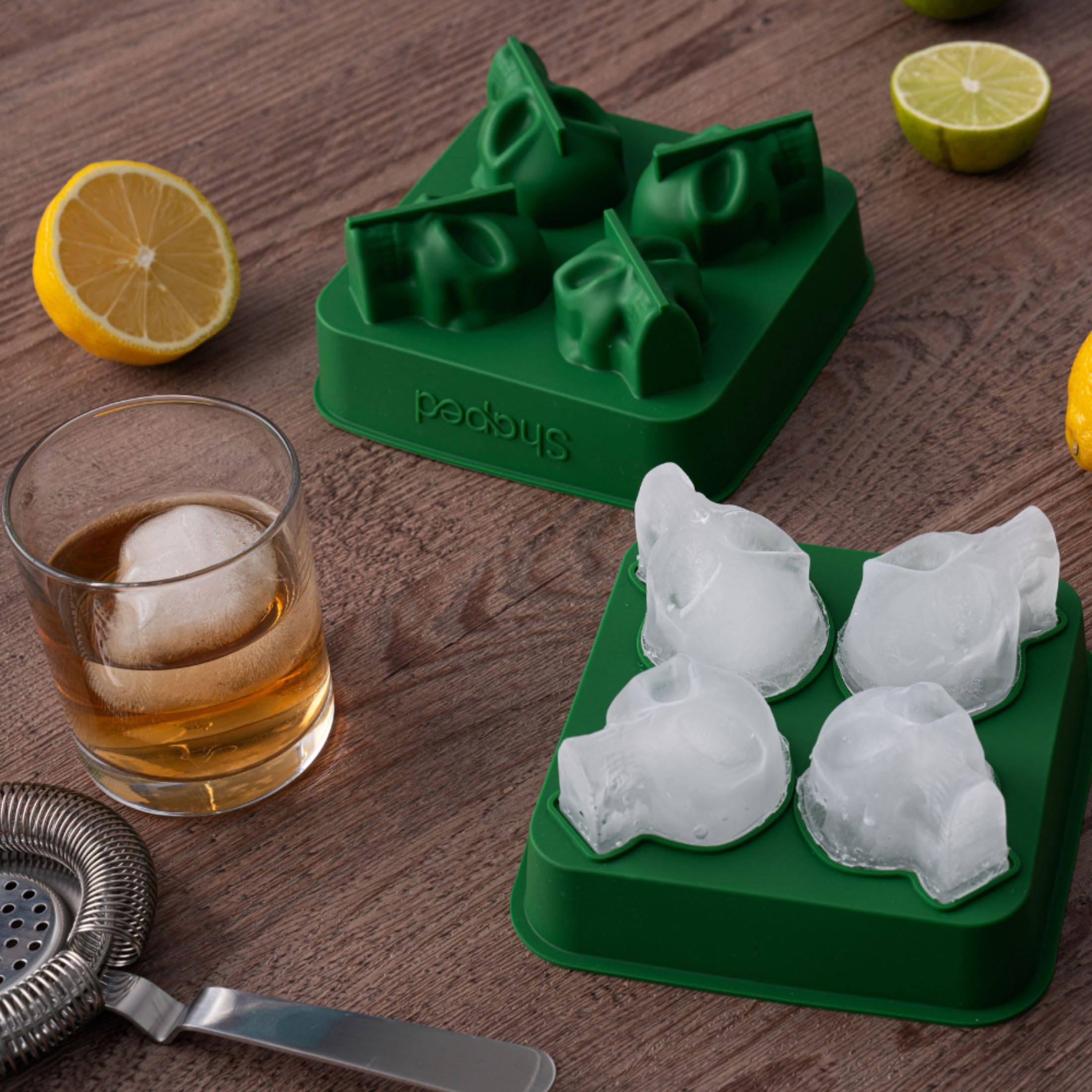 SHAPED 3D Ancient Alien Ice Mold Trays, Flexible Silicone Alien Figure Makers for Ice Cubes, Soaps, Chocolates, DIY Figures, Cookies, Resin Models