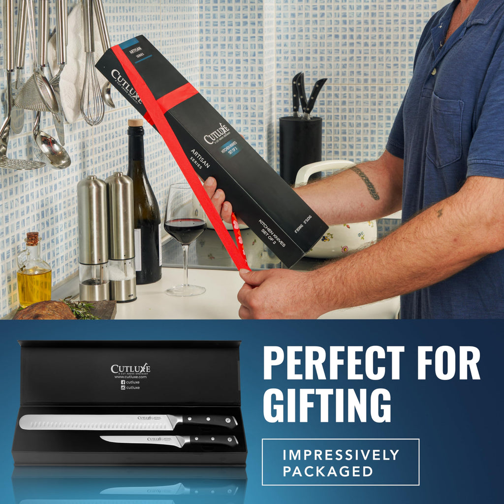 Cutluxe Carving Knife Set, Brisket Slicing & Boning Knife for Meat & BBQ