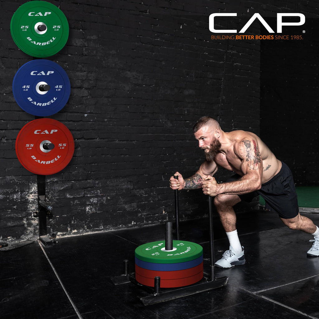 CAP 260lb Competition Olympic Bumper Plate Weight Set