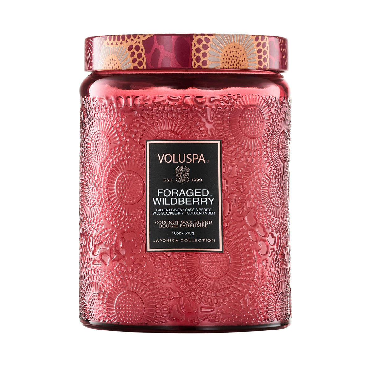 Voluspa Santal Vanille Large Scented Candle Jar 18 Oz, 100 Hr Burn