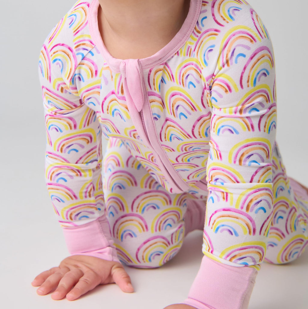 Little Sleepies Baby Pajamas, Pastel Rainbows, 2T