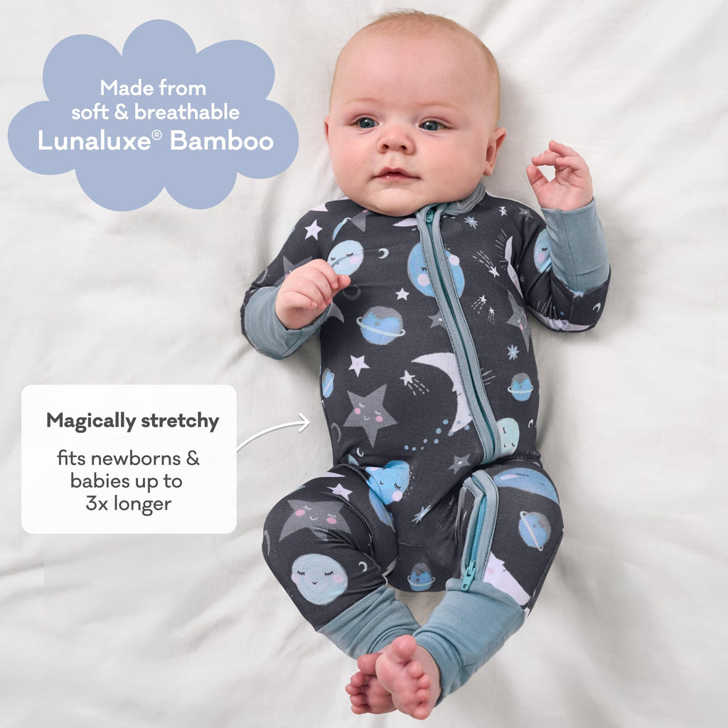 Little Sleepies Baby Pajamas, Blue To the Moon & Back, 2T